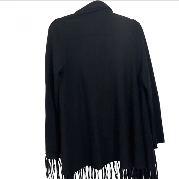 LIKE NEW Kinross 100% Cashmere shawl, long sleeve, black, size M, open cardigan - Picture 2 of 8